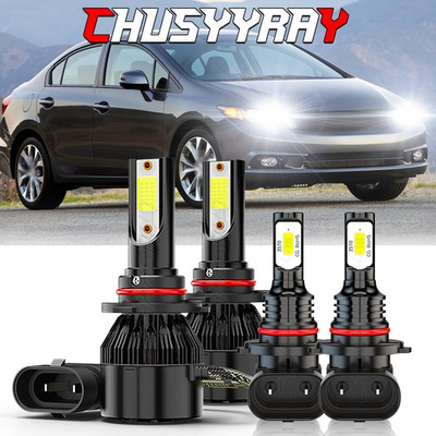 #ad For Honda Civic Sedan 4 Door 2004 2015 10000K LED Headlights Bulbs Hi Lo Lights $19.99