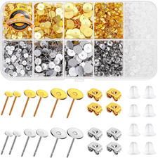 Earring Making Kit 2000 Pcs Hypoallergenic Stud Posts and Backs Set