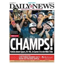 Knicks are Champs  6/14/2026 New York Daily News