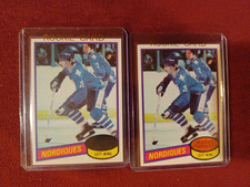 2- 1980 Topps Michel Goulet Rookie cards ... Quebec Nordiques