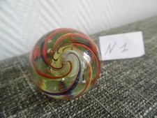 Lauscha Glas Murmel Antik 31 mm Doppelabriss um 1900 sch&ouml;ne Farben Shooter