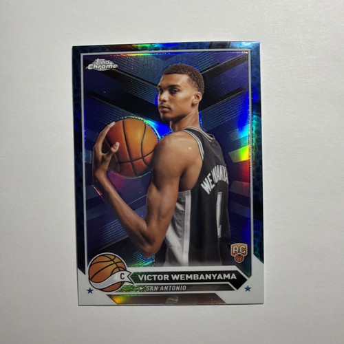 2023-24 Topps Chrome - Victor Wembanyama #1 Blue Basketball Refractor (RC)
