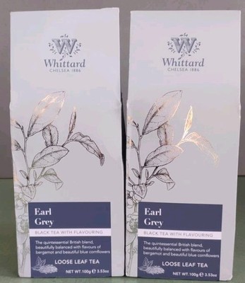 Whittard Earl Grey Loose Leaf Tea 2-Pack 100g Exp 10/2028
