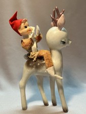Vintage MCM Sleepy Eyed Reindeer w/ Chenille ...