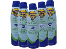 5-Pack Banana Boat Ultra Defense SPF 100 Sunscreen Spray, Adult Sunblock 6 oz