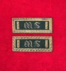 ORIG CIVIL WAR MEDICAL SERVICE 1ST LIEUTENANT UNIFORM SHOULDER BOARDS PAIR