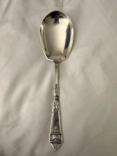 Gotham landsdowne Solid Sterling Silver Salad Serving Spoon 9in