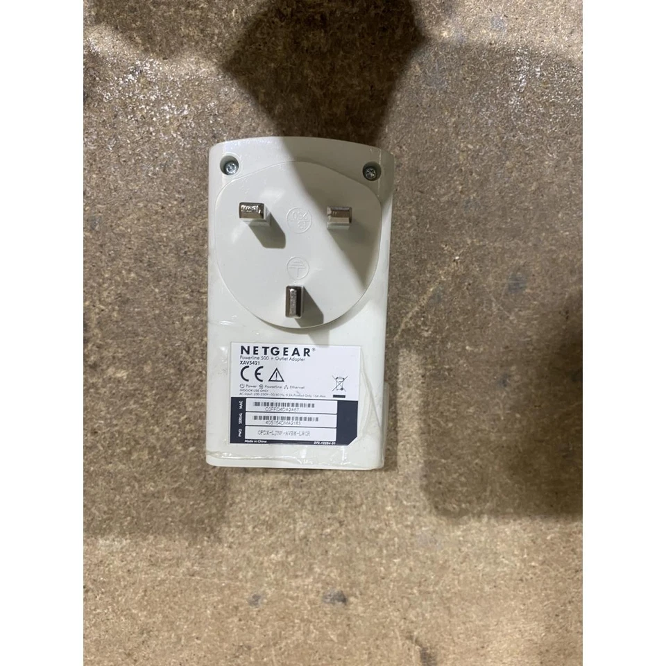 Netgear XAV5421 Powerline 500+ Outlet Adapter Single White Ethernet Port UK Plug - Image 4 of 4