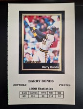 1991 Ballstreet Gold Barry Bonds #37 Uncut Oversized 4×6 Premium