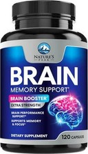 Brain Supplement Memory Pills - Nootropics Support for Concentration, Clarity, -