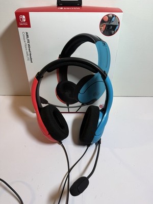 Nintendo Switch Headset Rot/Blau mit Mikrofon #02925