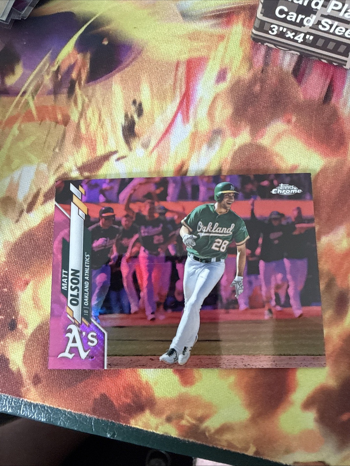 2020 Topps Chrome - Matt Olson #183 Pink Refractor