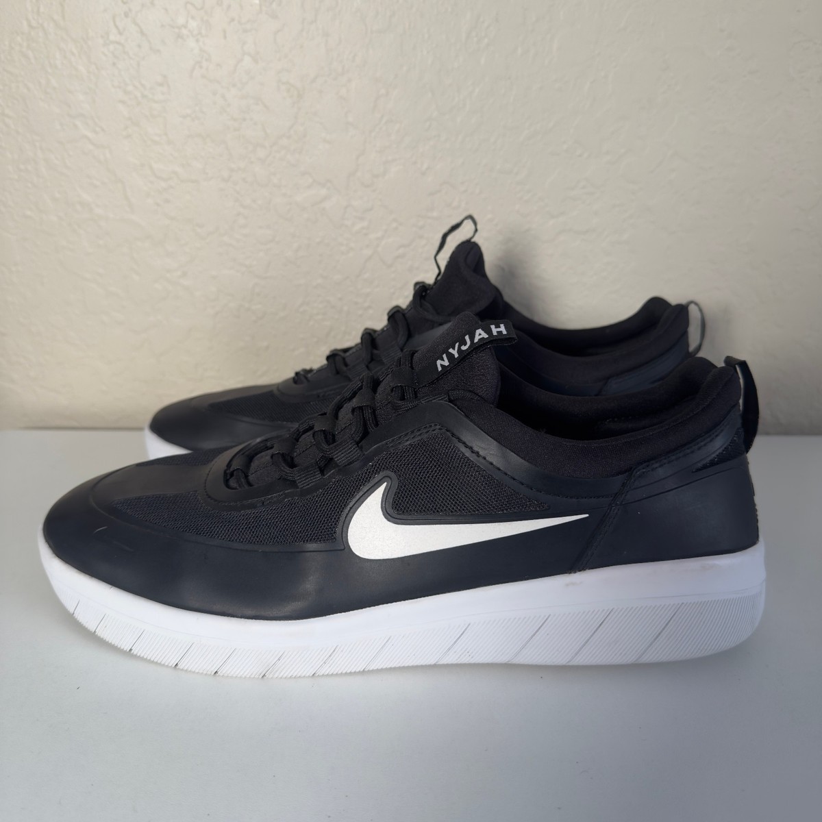 Size Nike Nyjah Free SB Black White for sale online