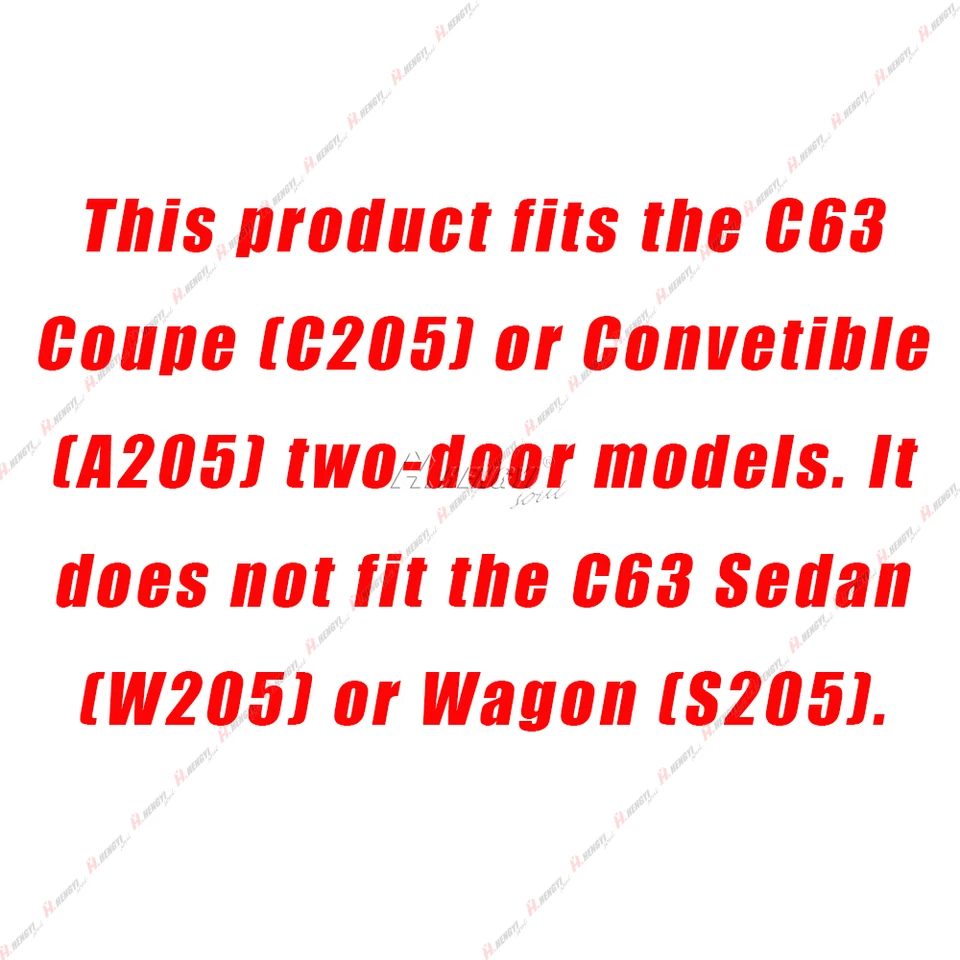 Para Mercedes Benz C205 C63 AMG 15-22 Brillo Negro Edición 1 Estilo Parachoques Delantero Labio Foto 3 de 4