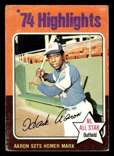 1975 Topps #1 Hank Aaron (HOF) - Atlanta Braves (Low Grade)