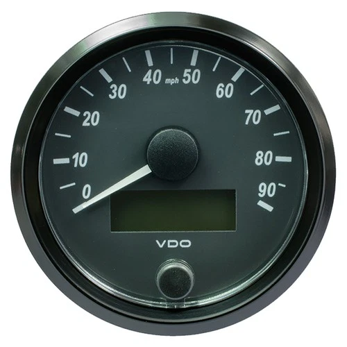 VDO SingleViu 80mm 3-1/8" Speedometer - 90MPH A2C3832900030 UPC 4103590683366