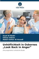 UnhöFlichkeit In Osbornes Look Back In Anger Saad Al-Badri (U. A.) Taschenbuch