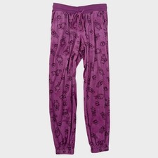 Disney Winnie the Pooh Womens Purple Velour Pajama Pants Small