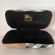 BURBERRY Classic Nova Check Plaid Clam-Shell Hard Eye Glass Case Stylish Trendy