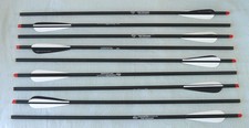 22" Hobo Crossbow Bolts Super Heavy White/Black 100 Gr Brass Insert Qty 3 - 12