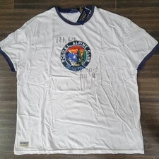 Polo Ralph Lauren Men RL Alpine Club Trail T Shirt White Crew Tee XL