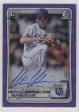 2020 Bowman Draft Chrome Picks Purple Refractor Christian Chamberlain Auto 0m8
