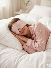Silk Sleep Mask Mulberry 100  Blackout Eye Mask for Travel  Side Sleepers