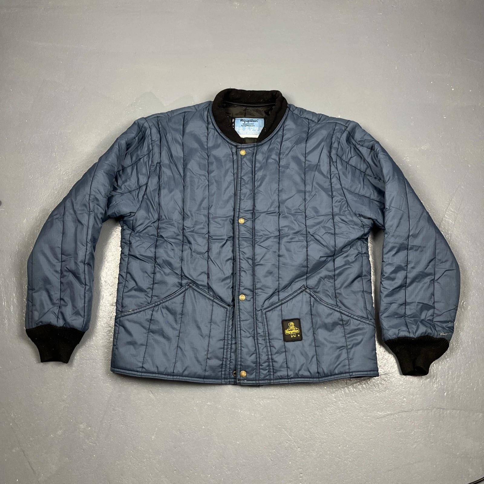 Vintage Men’s RefrigiWear Blue Insulated Jacket Made in USA Size XL
