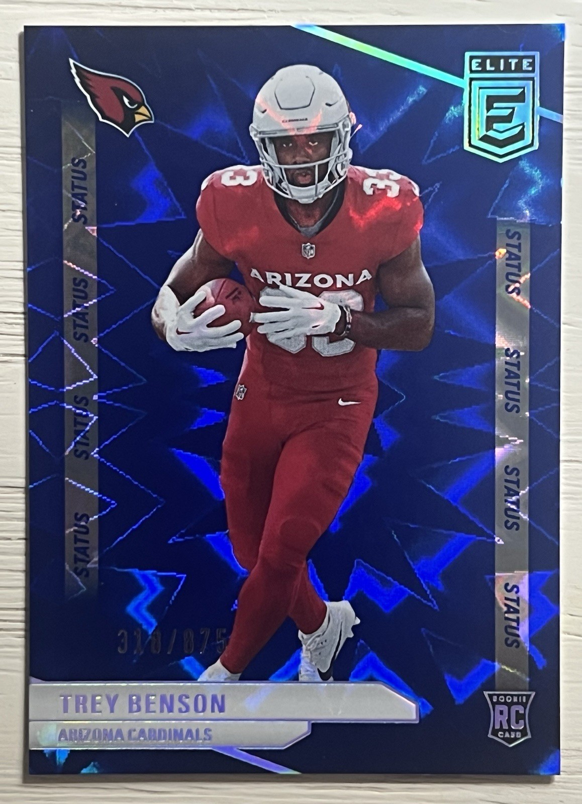 2024 Donruss Elite - Blue Status Explosion - 318/875 - Trey Benson #124