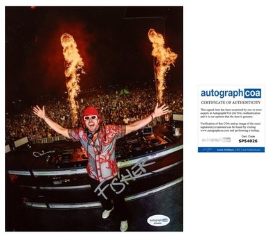 FISHER SIGNED DJ EDM LOSING IT OI OI PRODUCER - 8x10 PHOTO - ACOA COA
