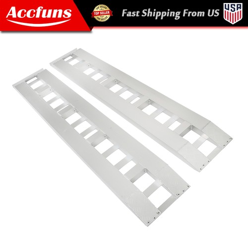 2Pcs 80" X 15" 6000 LBS Truck Car Auto Trailer Ramps Hook End Knife