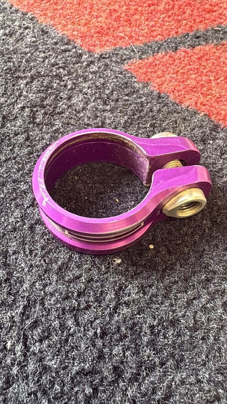 Anodised Purple Hope Seat Post Clamp 34.9