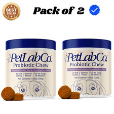 2-Pack PetLabCo Probiotics for Dogs, Support Gut Health , 60 Soft Chews
