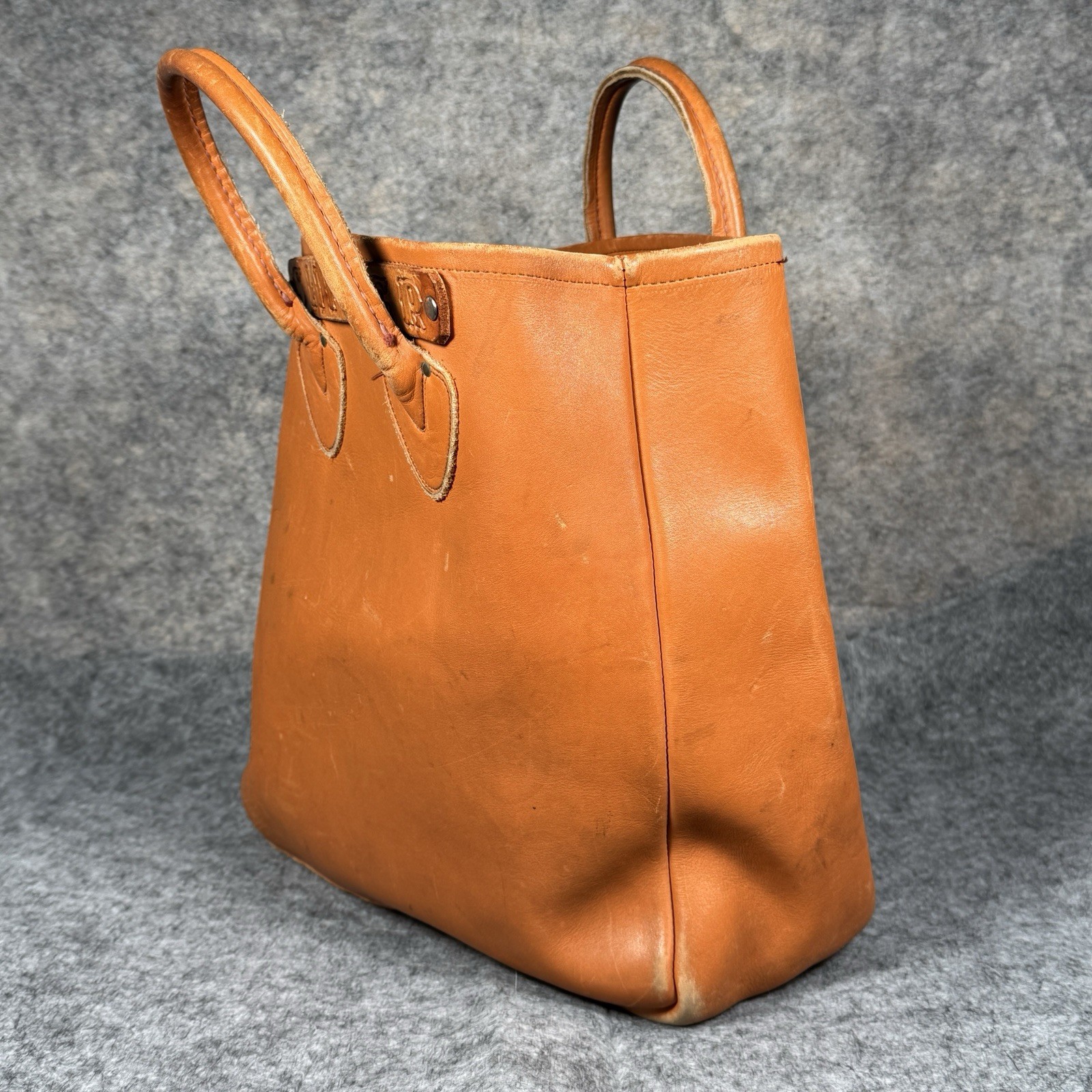 Vintage 60's Cursive Script Label All Leather LL … - image 5