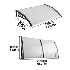 Door Canopy Awning Shelter Front Back Porch Patio Window Roof Rain Cover Large