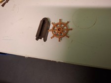 Steuerrad braun & T&uuml;lle dunkelbraun passend f&uuml;r  Piratenschiff  3750,3550  usw