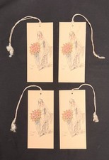 Vintage Bridal Tassle Cards, set of 4