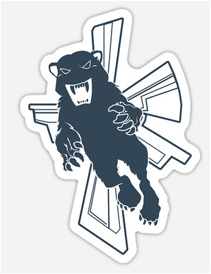 Battletech Clan Smoke Jaguar Vinyl Sticker - 3  × 2''