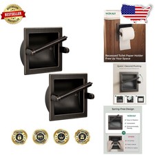 Recessed Toilet Paper Holder 2pk Oil Rubbed Bronze - 304 Stainless Steel