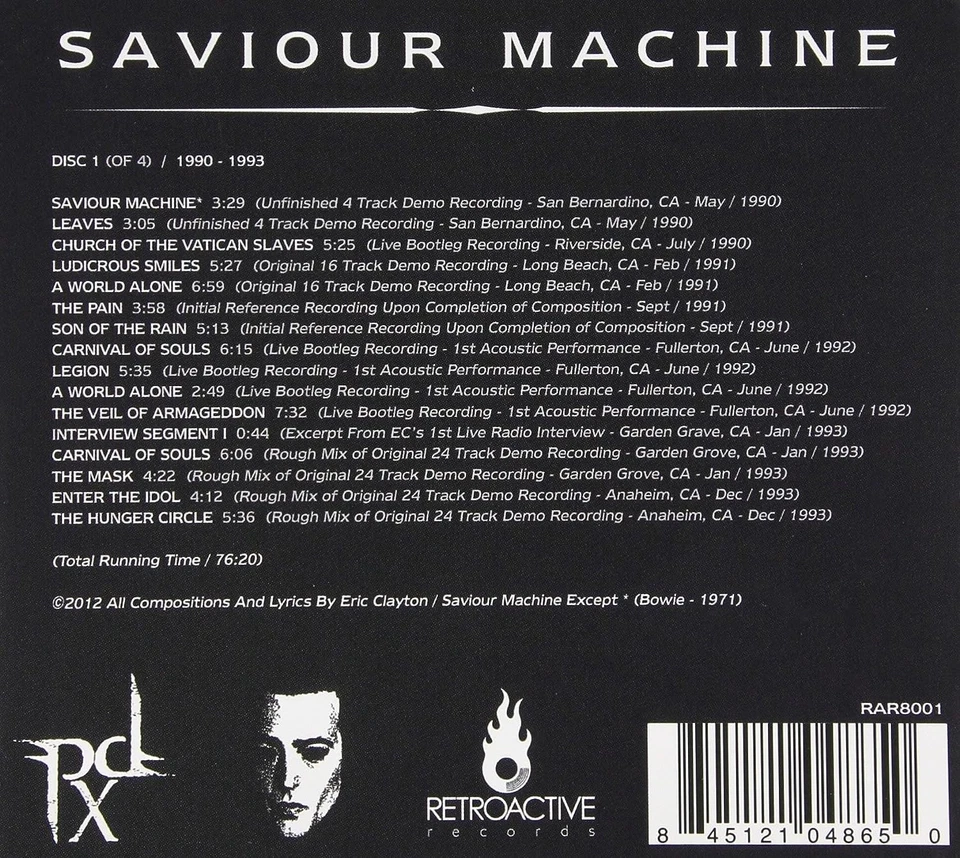 Saviour Machine Rarities/Revelations I 1990-1993 (CD) Foto 2 de 2