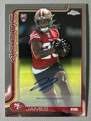 2025 Topps Chrome Football Jordan James Rookie Autograph Auto