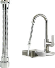 Kitchen Tap Spray Head with 20Cm Flexible Hose, 360° Swivel Tap Extender for Kit