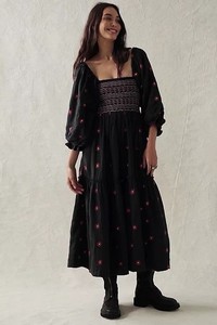 figure hugging maxi dress Angelique Dress - Sky Blue Oversized Bow