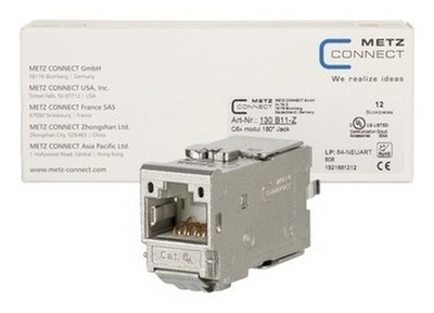 BTR Netcom Modular-Buchse Cat6A RJ45 22-26AWG silber Feldkonf geschirmt 12 Stück