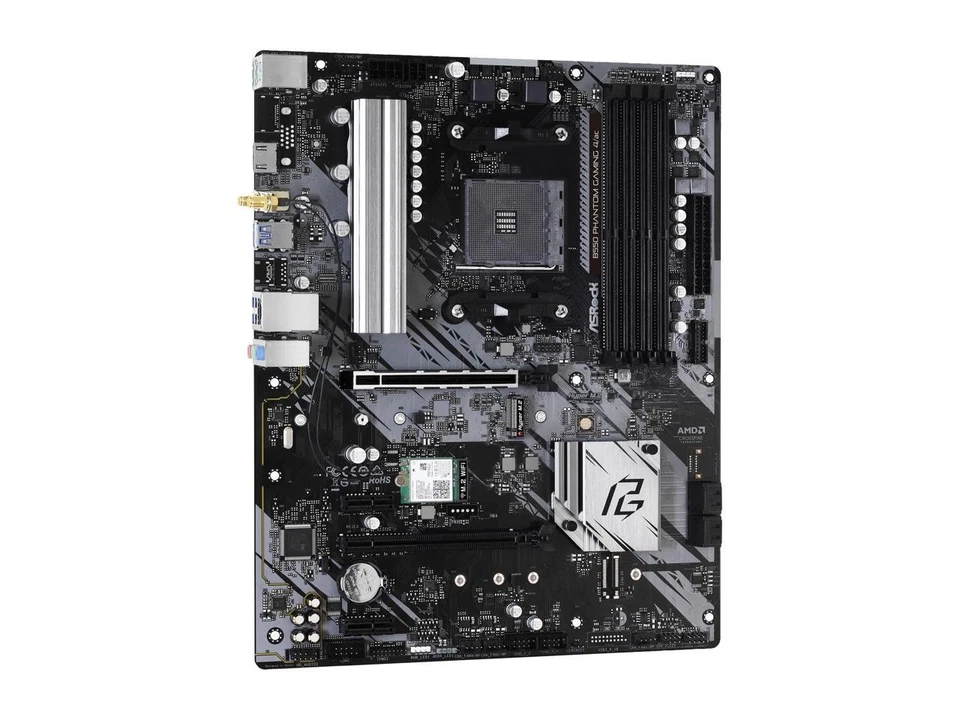 ASRock B550 Phantom Gaming 4/ac AM4 AMD B550 ATX AMD Motherboard - Image 3 of 4