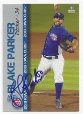 Blake Parker Iowa Cubs 2013 Brandt Sports #25 Signed Minor League Card