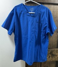 Cherokee Workwear Revolution Men's Royal Blue Scrub Top and Pants SET Size M