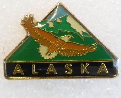 Alaska Pinback Button Eagle Mountain Design OACE Made in China