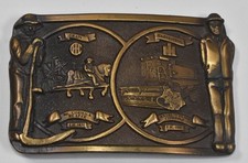 Vintage 1981 International Harvester McCormick Reaper Advertising Belt Buckle