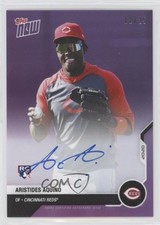2020 Topps Now Road to Opening Day Purple 12/25 Aristides Aquino Auto f2h